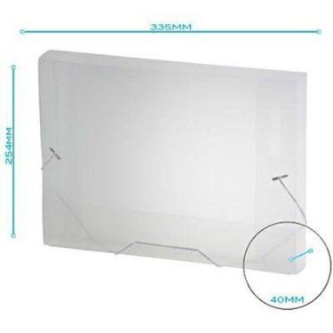Imagem de Pasta C/elástico Pp Transparente 4cm Kit Com 10 Unidades - ACP