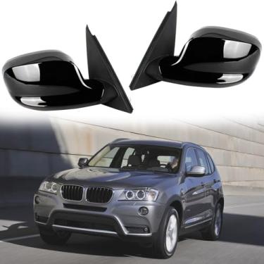 Imagem de Espelho lateral adequado para BMW X3 2010 2011 2012 2013 montagem de espelho retrovisor para acessórios BMW X3 ajuste elétrico de substituição, aquecimento, memória, luz sem seta (um par)