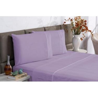 Imagem de Jogo cama charme p.palito king 4 pecas - lilas - Enxovais Aquarela LTD
