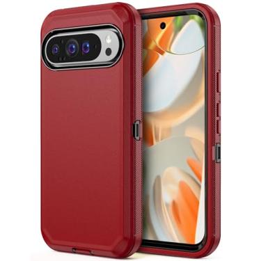 Imagem de Jiunai Capa para Google Pixel 9 Pro XL 2024 2 em 1, resistente à prova de choque, proteção de porta de camada dupla, à prova de poeira, capa protetora robusta para celular Google Pixel 9 Pro XL 16,8