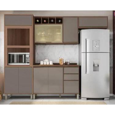 Imagem de Cozinha Modulada 4 Peças Sem Tampo Yara Luciane Vanilla/grafite