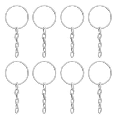 Imagem de Argola 23mm Com Corrente Elo Para Chaveiro (Branco)