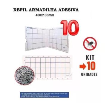 Imagem de Refil Armadilha Pega Mata Mosca Mosquito 400x135mm C/ 10und - COLLY
