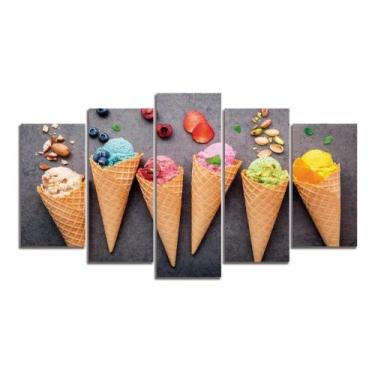 Imagem de Quadro Decorativo Sorveteria Açaí Mosaico Abstrato Mdf 3mm - DECORE QU