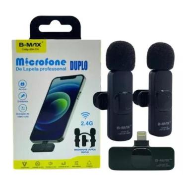 Imagem de Microfone Sem Fio Duplo Lapela Profissional Android - B-Max, microfone