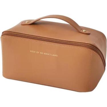 Imagem de Necessaire Organizadora Feminina PU Sintética Yepp BF067, Caramelo