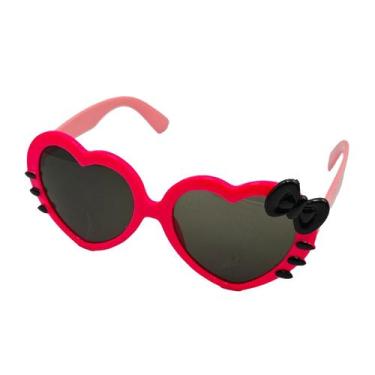 Imagem de Óculos De Sol Infantil De Coração Gatinho Moda Blogueirinha Fofinho - 