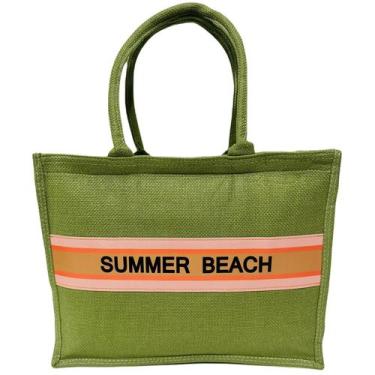 Imagem de Bolsa Tote Verde Feminina Verão Praia Piscina Summer Beach Casual - Li