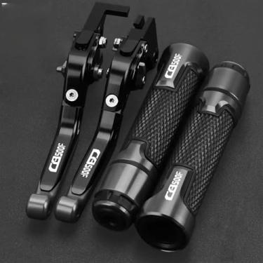 Imagem de TWENOW Guiador de freio de embreagem de motocicleta peças de motocicleta para CB500F CB 500 F 2013-2018 2017 2016 2015 2014 Alavancas de embreagem de freio ajustáveis Extremidade do guidão (CB500F