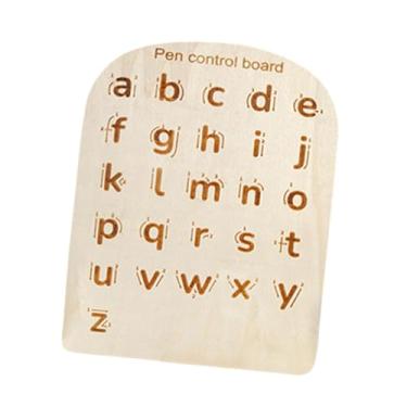 Imagem de Dynwave Praticando placa de rastreamento de madeira com caneta brinquedo educativo precoce crianças aprendendo brinquedo escrita prática placa para 3 anos de, Style C