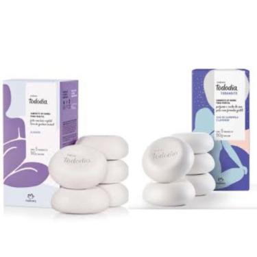 Imagem de Kit 2 Caixas de Sabonete Natura Todo dia 10 Unidades, Algodão/Chá de C