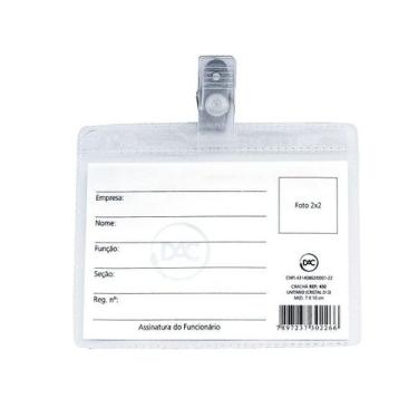 Imagem de Crachá Com Presilha Horizontal 10x7  Dac 50 Unidades
