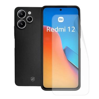 Imagem de Kit Capa Silicon Veloz e Película Hydrogel HD para Xiaomi Redmi 12 - Gshield