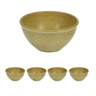 Imagem de 4UN TIGELA 300ml BOWL CUMBUCA SOPA CALDO MARROM CLARO - Evo
