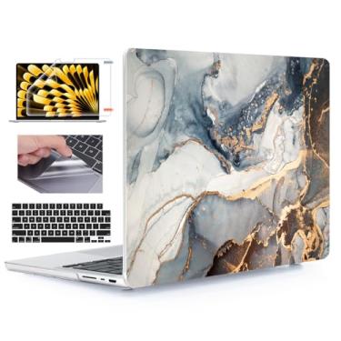 Imagem de YSCLBAHUK Capa para MacBook Pro M4 16 polegadas 2024 2023 2022 2021 (A3403/A3186/A2991/A2780/A2485) M3 M2 M1 Pro/Max Chip, capas rígidas de plástico para laptop com capa de teclado e película de tela,