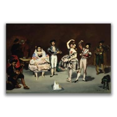 Imagem de Yomcut Edouard Manet Canvas Wall Art Spanish Ballet Poster Famous Master Painting Print Vintage Canvas Wall Art Adequado para Bar Restaurante Hotel Decoração de Parede Sem Moldura (12 x 18 pol. 30 x