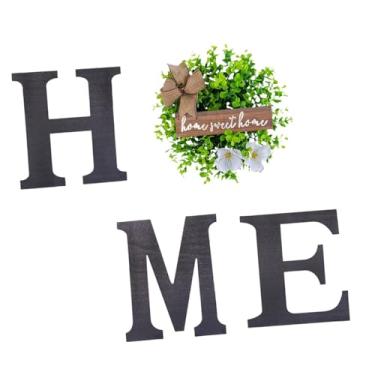 Imagem de Tachiuwa Cartas de casa com arte da parede da parede criativa Ornamento rústico Wall Decoração de capa da frente da porta da frente para férias de aniversário