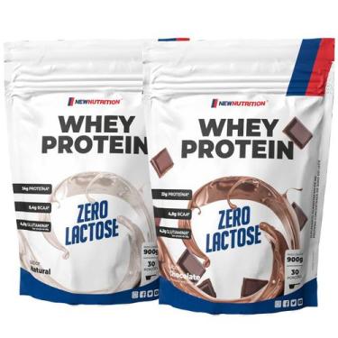 Imagem de Combo 2 Whey Protein Concentrado Zero Lactose 900g NEWNUTRITION
