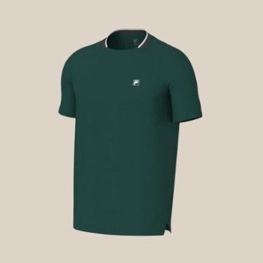 Imagem de Camiseta Masculina Fila Match AO - Verde Floresta Tamanho:G;Cor:;Gênero:Masculino-Masculino