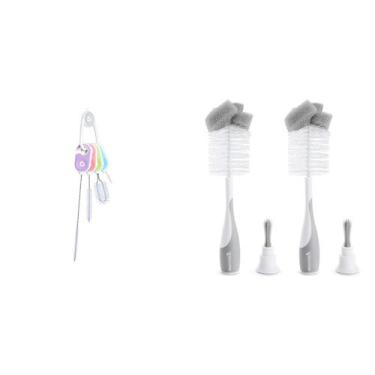 Imagem de Conjunto de escovas de limpeza Munchkin Details 4 peças com 2 esponjas