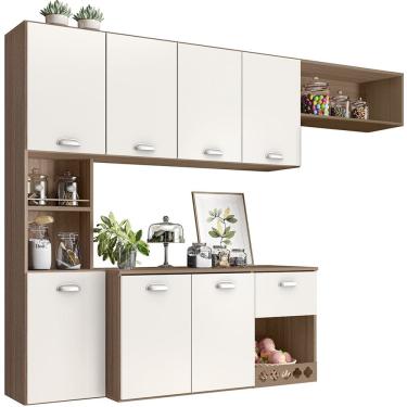 Imagem de Cozinha Suspensa 7 Portas 180 cm Mali Carvalho Oak Off White PLN