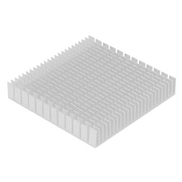Imagem de Resfriador de Dissipador de Alumínio, Radiador Durável para Placa de PCB da CPU, 120x120x20mm Com Resfriamento de Alta Potência (Branco)