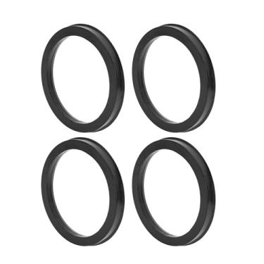 Imagem de Hihaha Anéis centralizados no cubo da roda do carro Rodas duráveis Eixo central amortecedor Hubrings preto 4 peças OD 112,1 mm para ID 87,1 mm Policarbonato Material durável