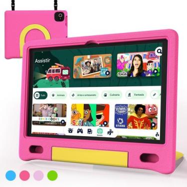 Imagem de Tablet VNEIMQN Kids 10.1" Android 14 64GB WiFi Bluetooth Rosa