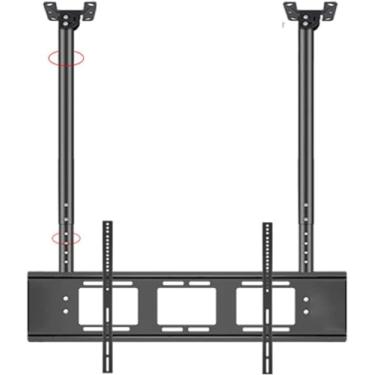 Imagem de CUTPOIY Suporte de parede para TV de teto, barra dupla ajustável, suporte de TV com inclinação ajustável, adequado para telas de LED grandes de 55 a 86 polegadas para TVs de 26 a 70 polegadas