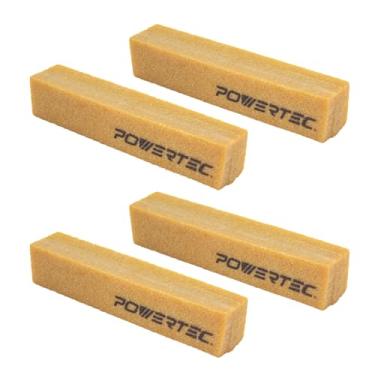 Imagem de POWERTEC 71002-P4E Bastão de limpeza abrasivo para lixar cintos e discos de 21,5 cm, pacote com 4 | Borracha de borracha natural - Ferramentas de marcenaria para lixar a perfeição