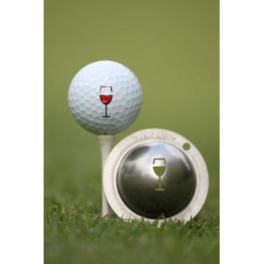 Imagem de Tin Cup Estêncil de marcação de bola de golfe Napa Valley, aço