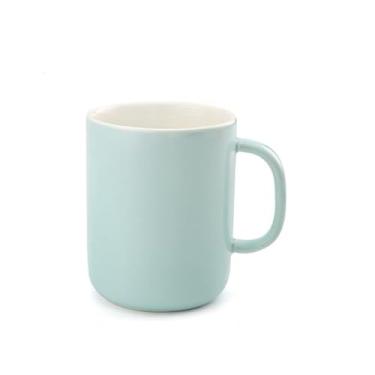 Imagem de TREEWOO Caneca de café de cerâmica elegante, cor lisa, copo subvidraçado para homens e mulheres, escritório e uso doméstico, 350 ml, verde menta