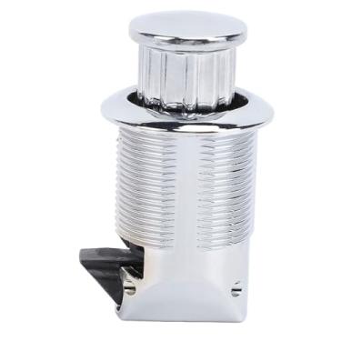 Imagem de Tipo Incorporado de Botão de Pressão Apertação do Gabinete de Segurança do Gabinete para o RVS Yachts Motorhomes Cara Chrome Ao Usar a trava. Botão de Botão LatchCabinet Button Button Button (Cromo)