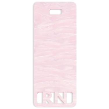 Imagem de Crachá RN estendido Buddy Vertical Bonito Registrado Amigo Colorido e Glitter Acrílico Cartão RN Tamanho Perfeito para ID de Enfermagem Estendida (Rosa Claro Pérola)