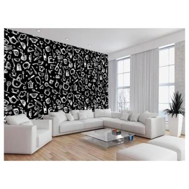 Imagem de Papel De Parede 3D Textura Cozinha Café Comida 3,5M Txt197 - Você Deco