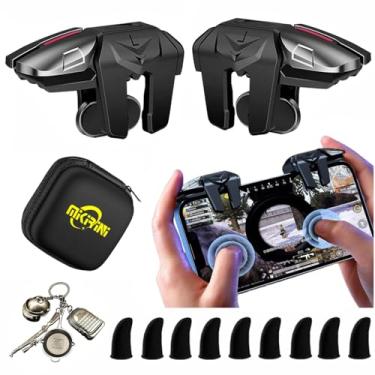Imagem de Mikirini 13 em 1 Controle de Jogos Móveis Triggers Combo, L2R2 4 Triggers para PUBG/Fortnite/Call of Duty/Rules of Survival, Ajuste de Mira e Disparo para iPhone & Android