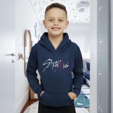 Imagem de Moletom Moda Infantil Stray Kids Banda Apaixonante Blusa De Frio Menin