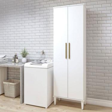 Imagem de Armário Multiuso Recife 2 Portas 5 Prateleiras Branco - Kaiki Móveis