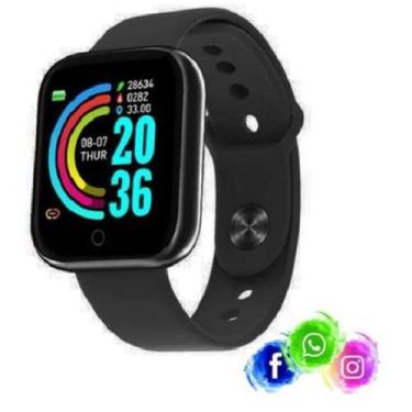 Imagem de Relogio Smartwatch Preto Recebe Ligacão - D20