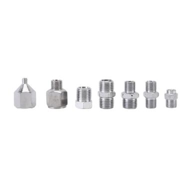 Imagem de Eujgoov 7pcs Aço Inoxidável Airbrush Adapter Set Rápida Desconexão Fittings Air Brush Compressor Kit para Pintura Sem Costura Material