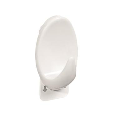 Imagem de Ordene - Gancho Oval Grande com Adesivo Demovível, Cartela com 1 unidade, Cor Branca, Linha Aplik