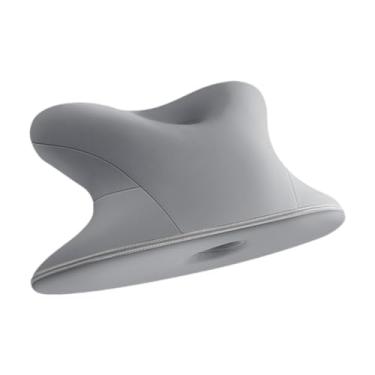 Imagem de Ioensy Almofada de apoio para pescoço, berço, mesa de massagem macia multiuso para dormir, almofada de apoio para cabeça, travesseiro de massagem, Cinza