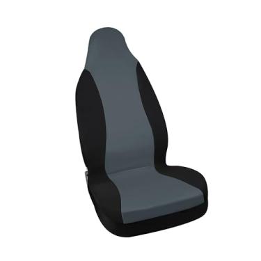 Imagem de VekAuto Capa de assento de carro com tampa traseira alta, poliéster, acessórios automotivos cinza