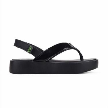 Imagem de Sandália Zaxy Blink Feminina Preta Plataforma Confortável - Grendene, 