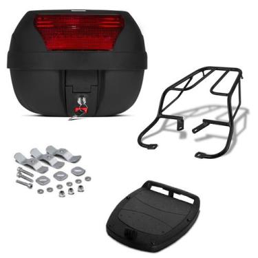 Imagem de Baú 28 litros pro tork + bagageiro cbx 250 twister, VERMELHO, CBX 250 