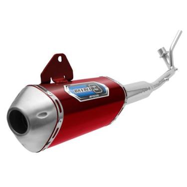 Imagem de Escapamento Mini 3 Crypton 2010 a 2016 Pro Tork, VERMELHO, Único