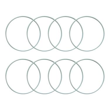 Imagem de pson 8 peças de argolas de metal para macramê, grinalda de argola floral para projetos DIY, decorações de casamento, artesanato de pendurar na parede (prata, 10 cm)