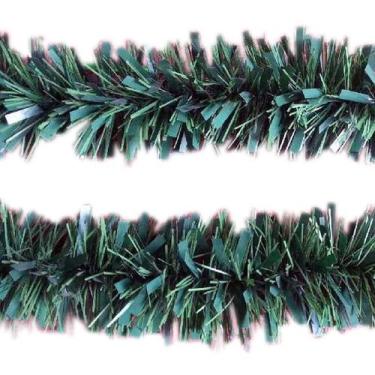 Imagem de Kit 2 Festão Natal Verde Enfeite Natalino 2m x 9cm 7 Fitas Decoração -