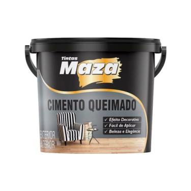 Imagem de Cimento Queimado Original Massa Pronta Para Parede Maza - 5,6kg