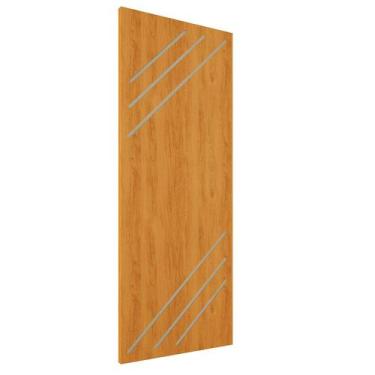 Imagem de Porta De Madeira Frisada U.V 210cm x 80cm - R30K - AQUI MOVEIS, Cereje